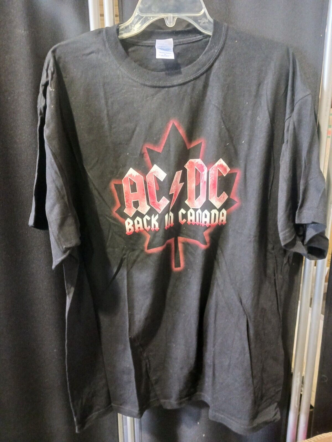 AC / DC Back in Canada - 2008 Toronto Ontario Black Ice Tour T-Shirt Adult XL