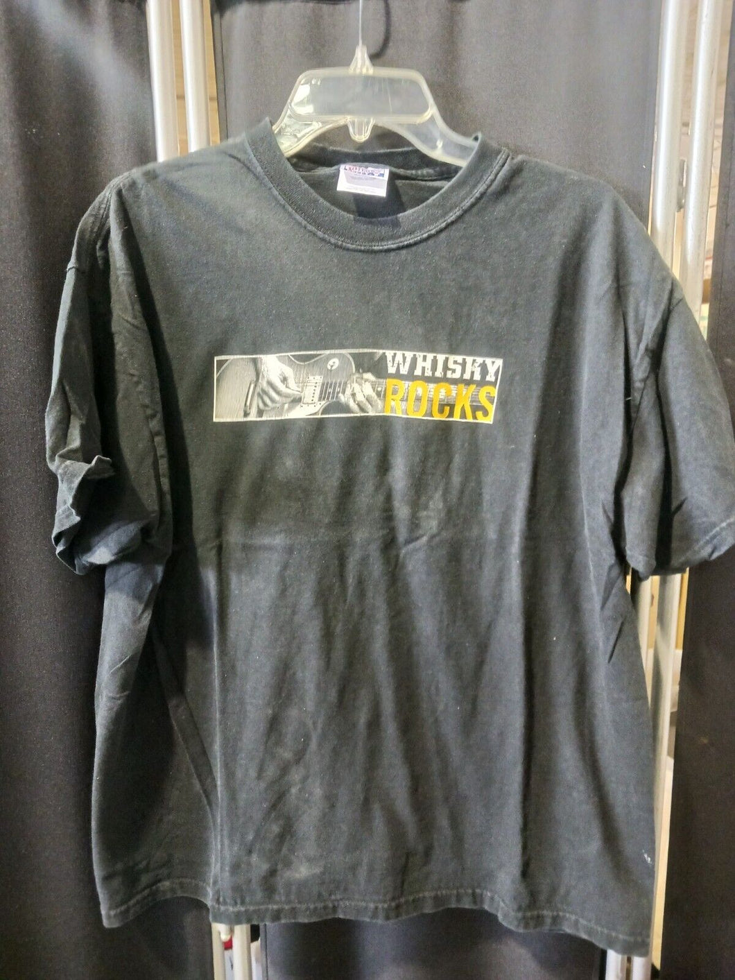 Whisky Rocks Black Hanes Beefy T-Shirt Adult XL