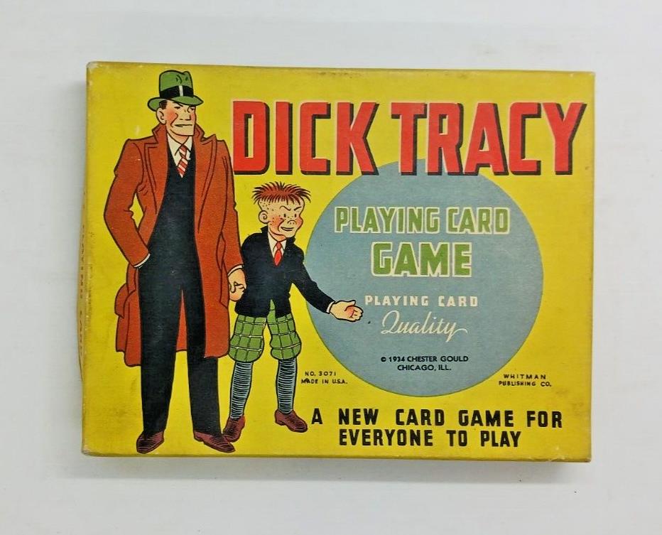 RARE!!! Vintage 1934 Whitman Dick Tracy Playing Card Game Chester Gould w Box