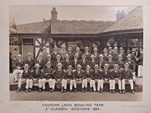 Load image into Gallery viewer, 1924 Canadian Lawn Bowling Team at Glasgow Scotland Team Photo
