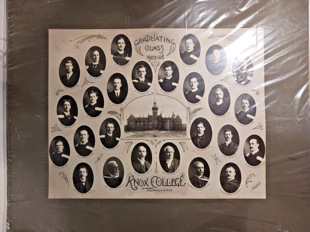 1907-08 Knox College Toronto Graduating Class Portrait Cabinet Photo