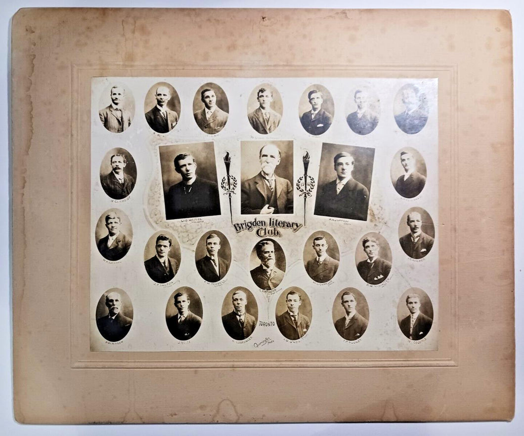 1906 Brigden Literary Club Toronto Portrait Cabinet Photo