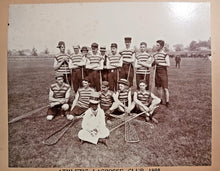 Load image into Gallery viewer, 1895 Athletic Lacrosse Club Cabinet Photo, St Catherine&#39;s Ribbon on Mascots Hat
