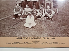 Load image into Gallery viewer, 1895 Athletic Lacrosse Club Cabinet Photo, St Catherine&#39;s Ribbon on Mascots Hat
