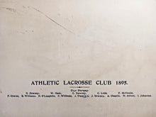 Load image into Gallery viewer, 1895 Athletic Lacrosse Club Cabinet Photo, St Catherine&#39;s Ribbon on Mascots Hat
