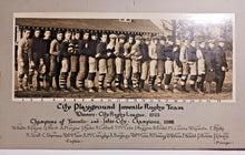 Load image into Gallery viewer, 1923 City Playground Juvenile Rugby Team Photo, Champions of Toronto &amp;Inter City
