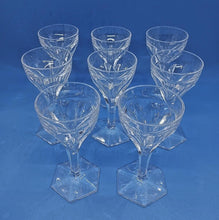 Load image into Gallery viewer, Set of 8 Glasses - Val Saint Lambert - Legagneux (1 3/4&quot; Diameter x 3 1/2&quot; Tall)
