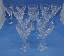 Load image into Gallery viewer, Set of 12 Glasses - Val Saint Lambert - Legagneux (2&quot; Diameter x 4 1/2&quot; Tall)
