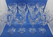 Load image into Gallery viewer, Set of 12 Wine Glasses - Val Saint Lambert - Legagneux (3&quot; Diameter x 6&quot; Tall)
