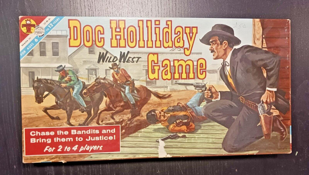 1959 Doc Holliday Wild West Board Game Transogram (no spinner)