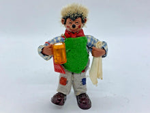 Load image into Gallery viewer, Vintage Steiff Peter Hedgehog Bar-Keep w/ Pint, Towel, Apron 3.5in Figurine RARE
