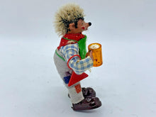 Load image into Gallery viewer, Vintage Steiff Peter Hedgehog Bar-Keep w/ Pint, Towel, Apron 3.5in Figurine RARE
