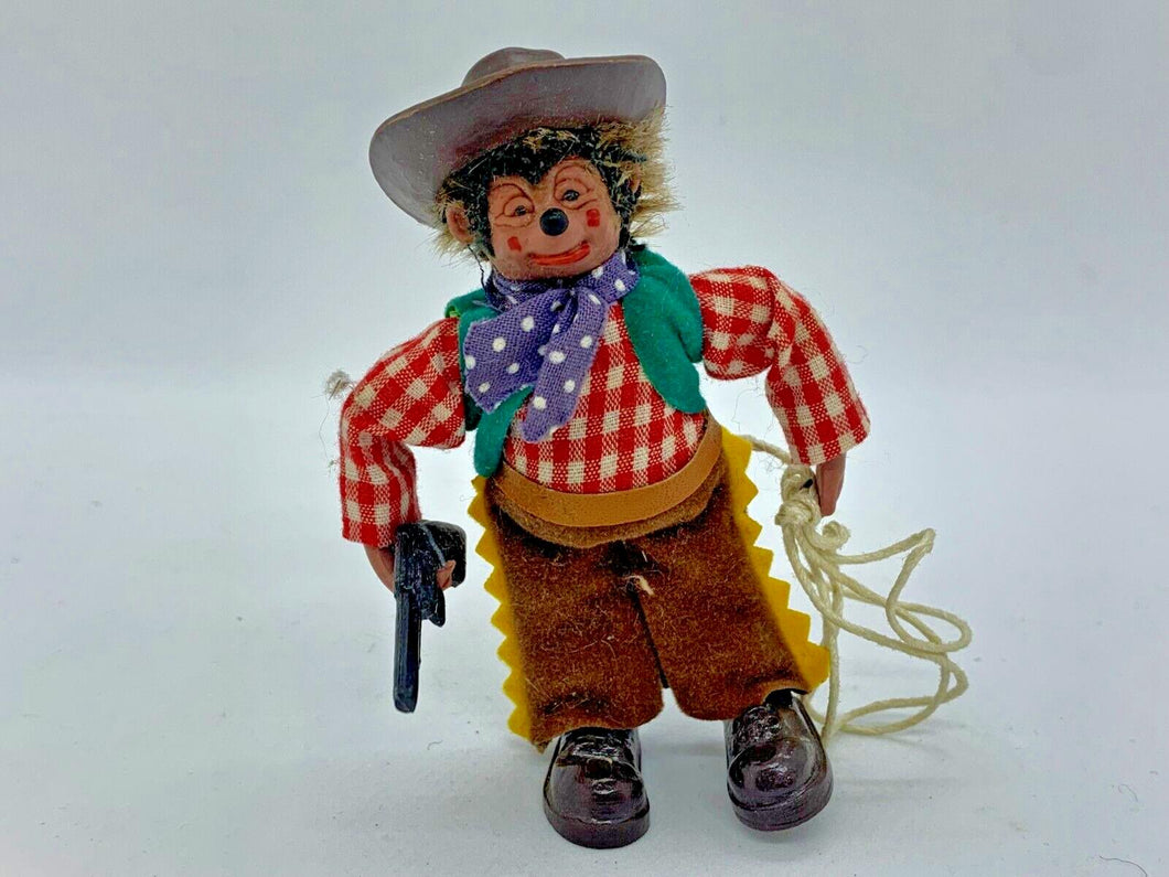 Vintage Steiff Peter Hedgehog Cowboy w/ Pistol & Lasso 3.5in Figurine RARE