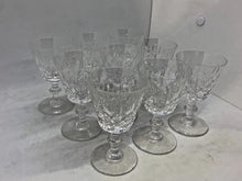 Load image into Gallery viewer, Lot of 9 - Vintage Crystal Cross &amp; Arrow Wine Glasses
