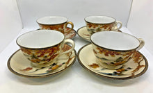 Load image into Gallery viewer, Set of 4 - Vintage Japanese Bone China, Cups &amp; Saucers
