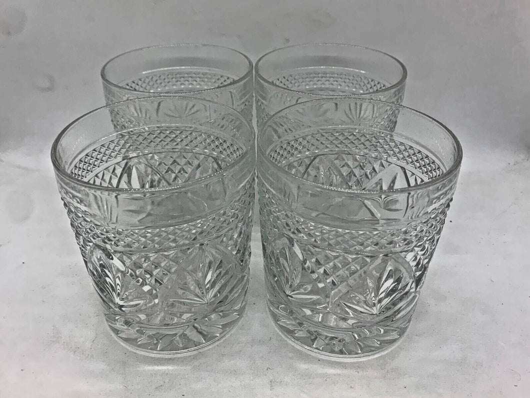 Lot of 4 - Antique Crystal Whisky Drinking Glasses