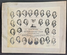 Load image into Gallery viewer, 1926 Oakwood Senior Rugby Team Champions Toronto High School League Photo
