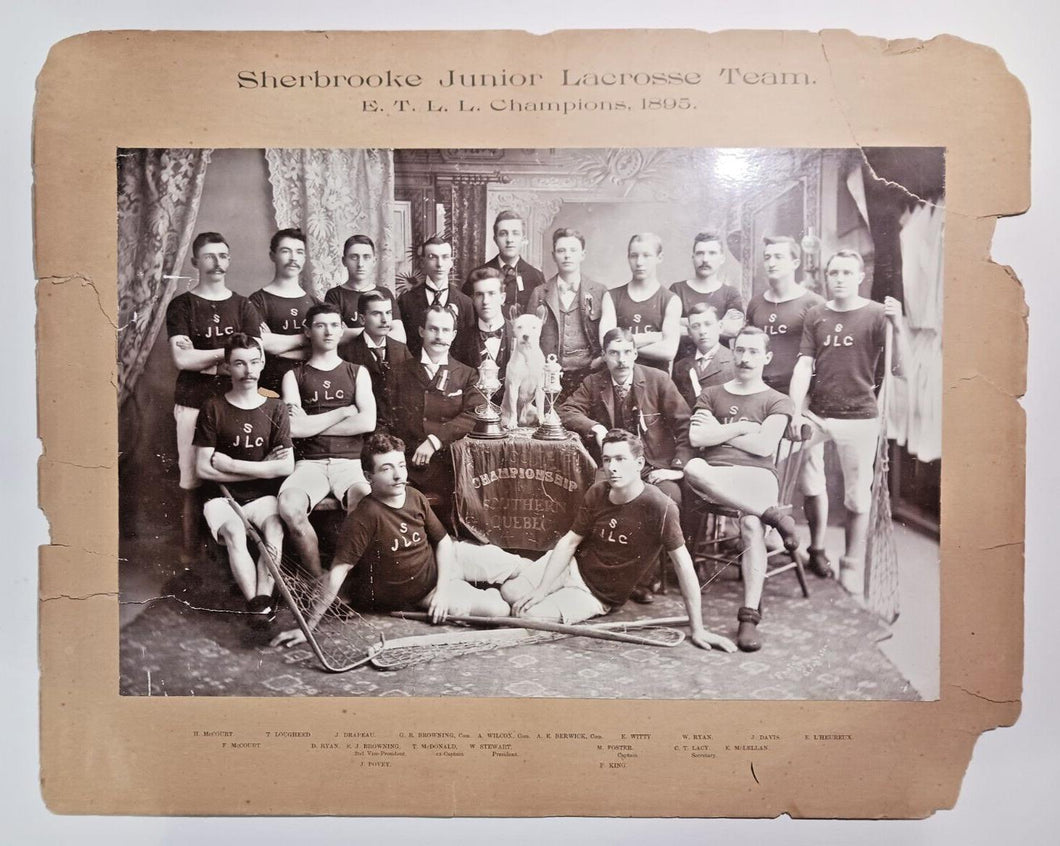 1895 Sherbrooke Jr Lacrosse Team Championship Cabinet Photo 20