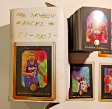 Load image into Gallery viewer, 1995-96 Skybox Excel E-XL Basketball Complete Card Set (1-100)
