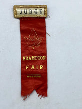 Load image into Gallery viewer, Brampton Fair Judge Pin Ribbon
