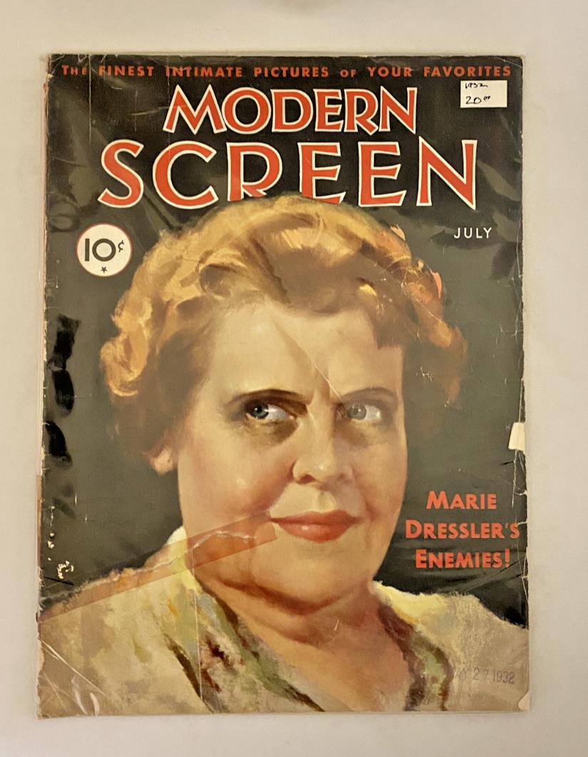 Modern Screen Magazine July 1932 Marie Dressler's Enemies!