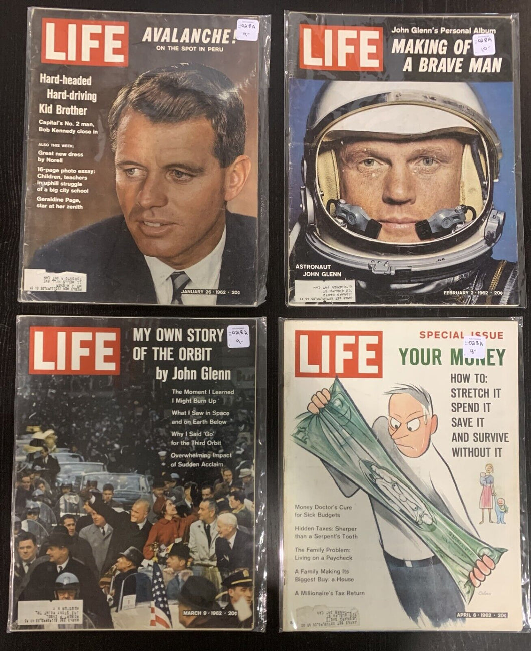 Life Magazines Lot Issued 1962 Jan 26, Feb 2, March 9, April 6