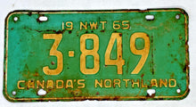 Load image into Gallery viewer, 1965 Northwest Territories Canada&#39;s Northland license plate
