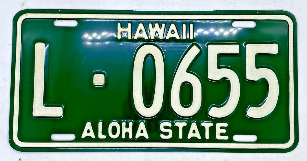 1961 HAWAII License Plate