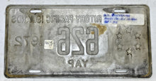 Load image into Gallery viewer, 1972 1976 YAP Trust Territory Pacific Islands License Plate &#39;626&#39;
