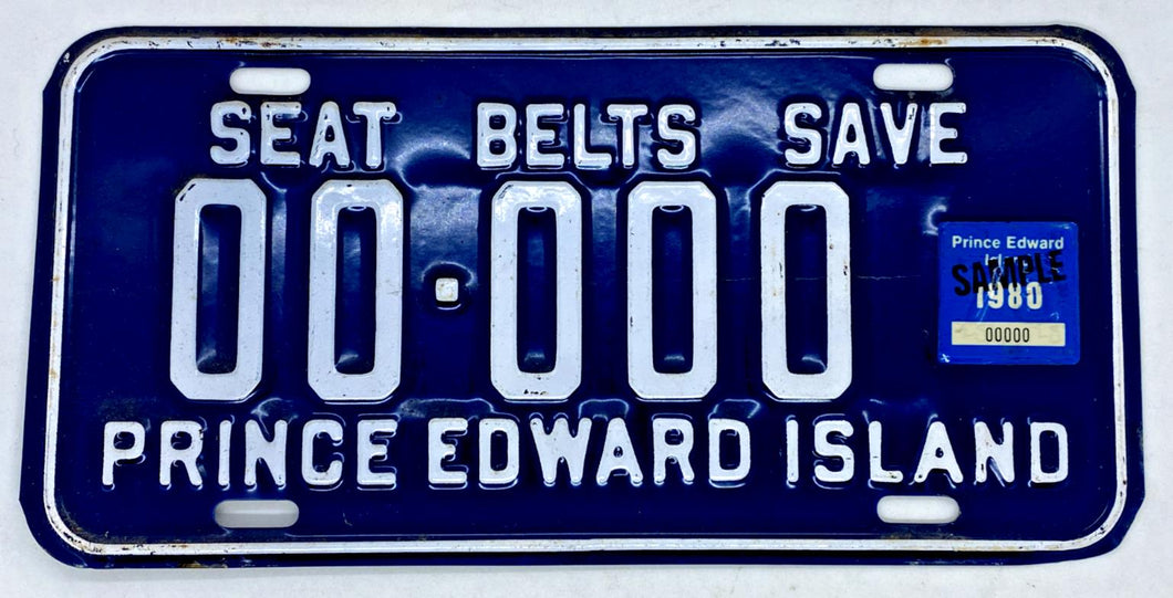 1980 Prince Edward Island Sample License plate