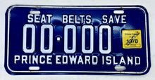 Load image into Gallery viewer, 1978 Prince Edward Island PEI Canada ZEROs Sample License Plate # 00-000 RARE
