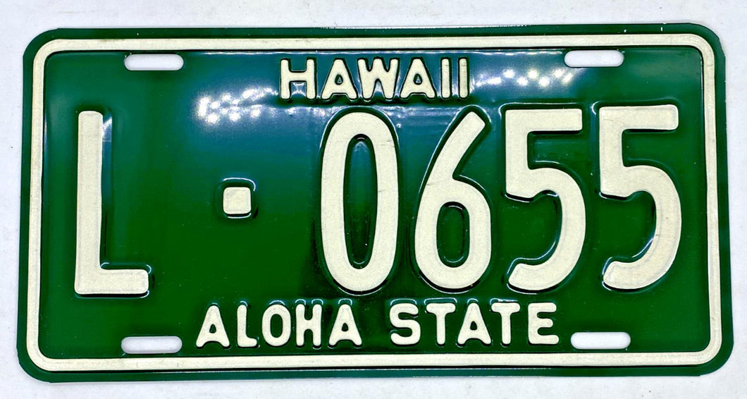 1961 - 1968 Hawaii License Plates