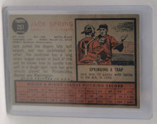 Load image into Gallery viewer, 2011 Topps Heritage 50th Anniversary 1962 Buybacks #257 Jack Spring
