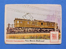 Load image into Gallery viewer, 1955 Topps Rails &amp; Sails #70 Electric Locomotive New Haven Railroad
