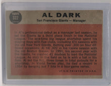 Load image into Gallery viewer, 2011 Topps Heritage 50th Anniversary 1962 Buybacks #322 Al Dark
