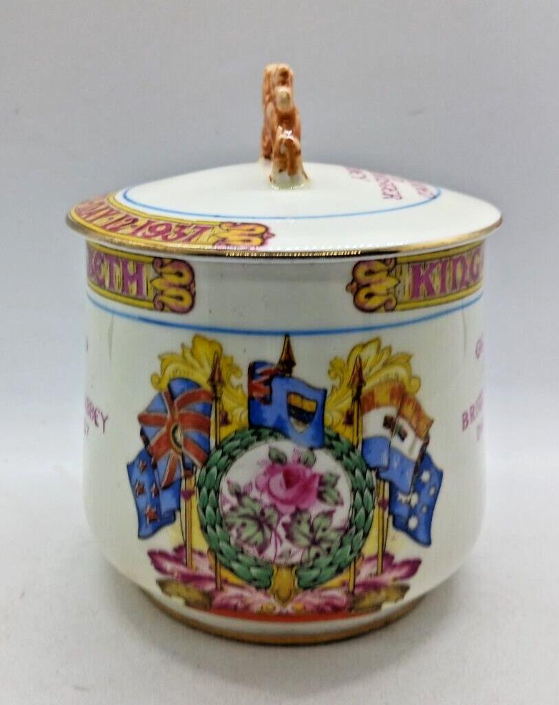 1939 Paragon King George VI Queen Elizabeth Coronation Bone China Sugar Bowl