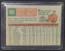 Load image into Gallery viewer, 2008 Topps Heritage 50th Anniversary 1959 Buybacks #489 Johnny Powers
