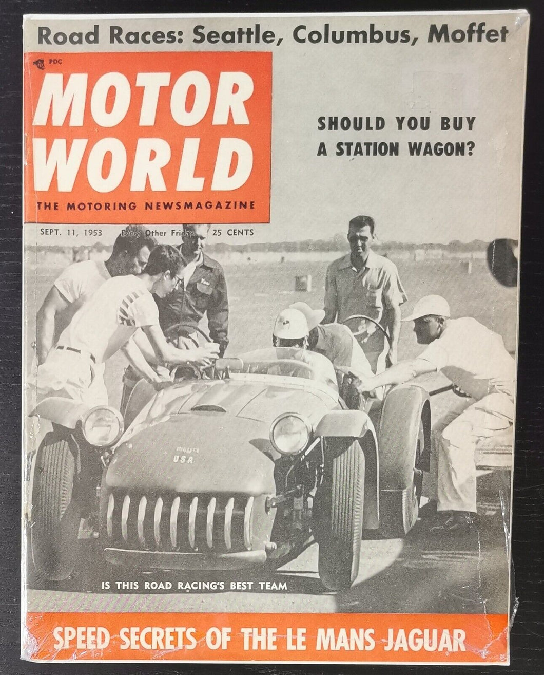 Motor World Magazine Sept 1953 - Kurtis the car to beat - 53 Jagure Le Mans