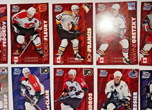 Load image into Gallery viewer, 1997-98 Kraft Dinner Hockey Hand Cut Collectors 3 1/2 x  5 1/4&quot; Cards Lot of 27
