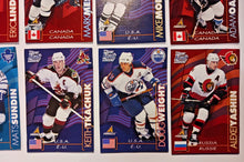 Load image into Gallery viewer, 1997-98 Kraft Dinner Hockey Hand Cut Collectors 3 1/2 x  5 1/4&quot; Cards Lot of 27
