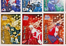 Load image into Gallery viewer, 1995-96 Kraft Dinner Hockey Hand Cut Collectors 3 1/2 x  5 1/4&quot; Cards Lot of 24
