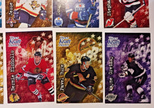 Load image into Gallery viewer, 1995-96 Kraft Dinner Hockey Hand Cut Collectors 3 1/2 x  5 1/4&quot; Cards Lot of 24
