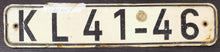 Load image into Gallery viewer, 1960&#39;s East Germany Metal License Plate &quot;KL 41 - 46&quot;
