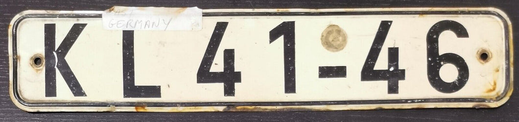 1960's East Germany Metal License Plate 