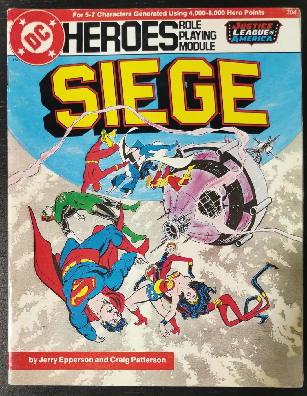 1985 Heroes Siege Role Playing Module Siege DC Comics #204