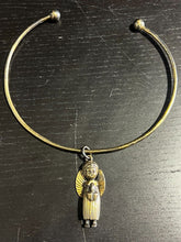 Load image into Gallery viewer, Vintage - Mexican Sterling Silver Collar Necklace w/ Angel Pendant
