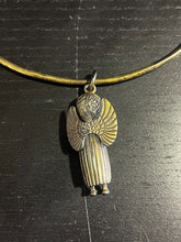 Load image into Gallery viewer, Vintage - Mexican Sterling Silver Collar Necklace w/ Angel Pendant
