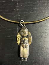 Load image into Gallery viewer, Vintage - Mexican Sterling Silver Collar Necklace w/ Angel Pendant
