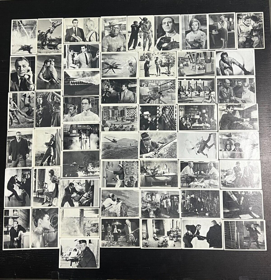 1965 James Bond - Philadelphia Gildrose Card Set (55/66 Cards Included)