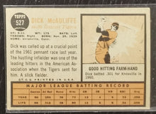 Load image into Gallery viewer, 1962 Topps Dick McAulliffe #527 Baseball Card VG-EX
